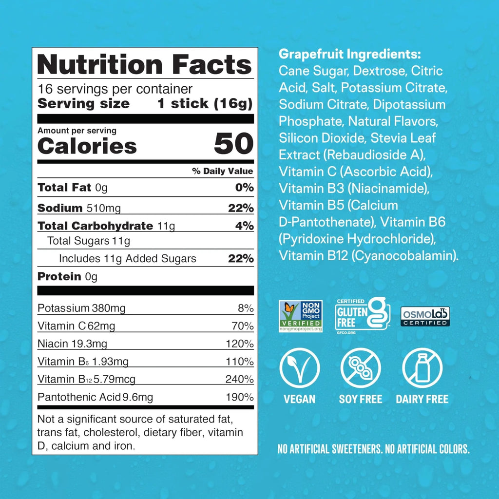 Liquid I.V.® Hydration Multiplier - Grapefruit | Electrolyte Powder Drink Mix | 1 Pack (16 Servings) - TrustMedUSA