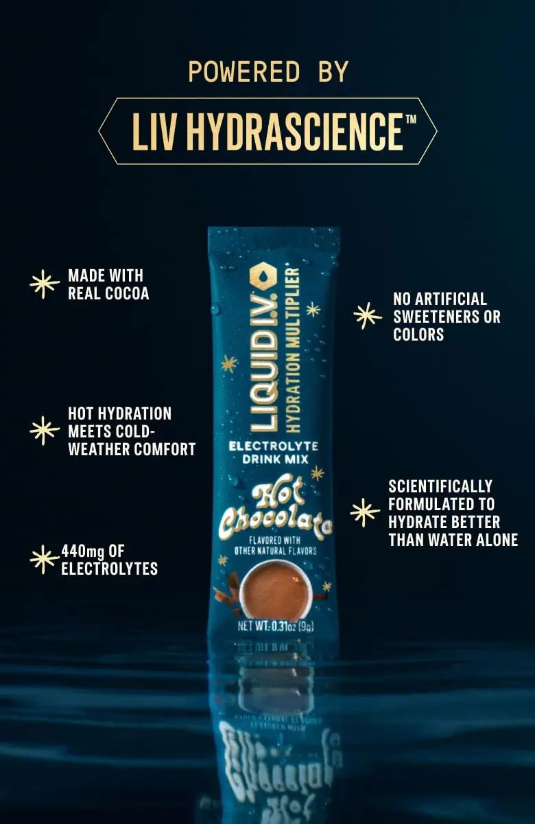 Liquid I.V.® Hydration Multiplier Hot Chocolate | Limited Edition Electrolyte Powder Drink | 2 Pack (12 Servings) - TrustMedUSA