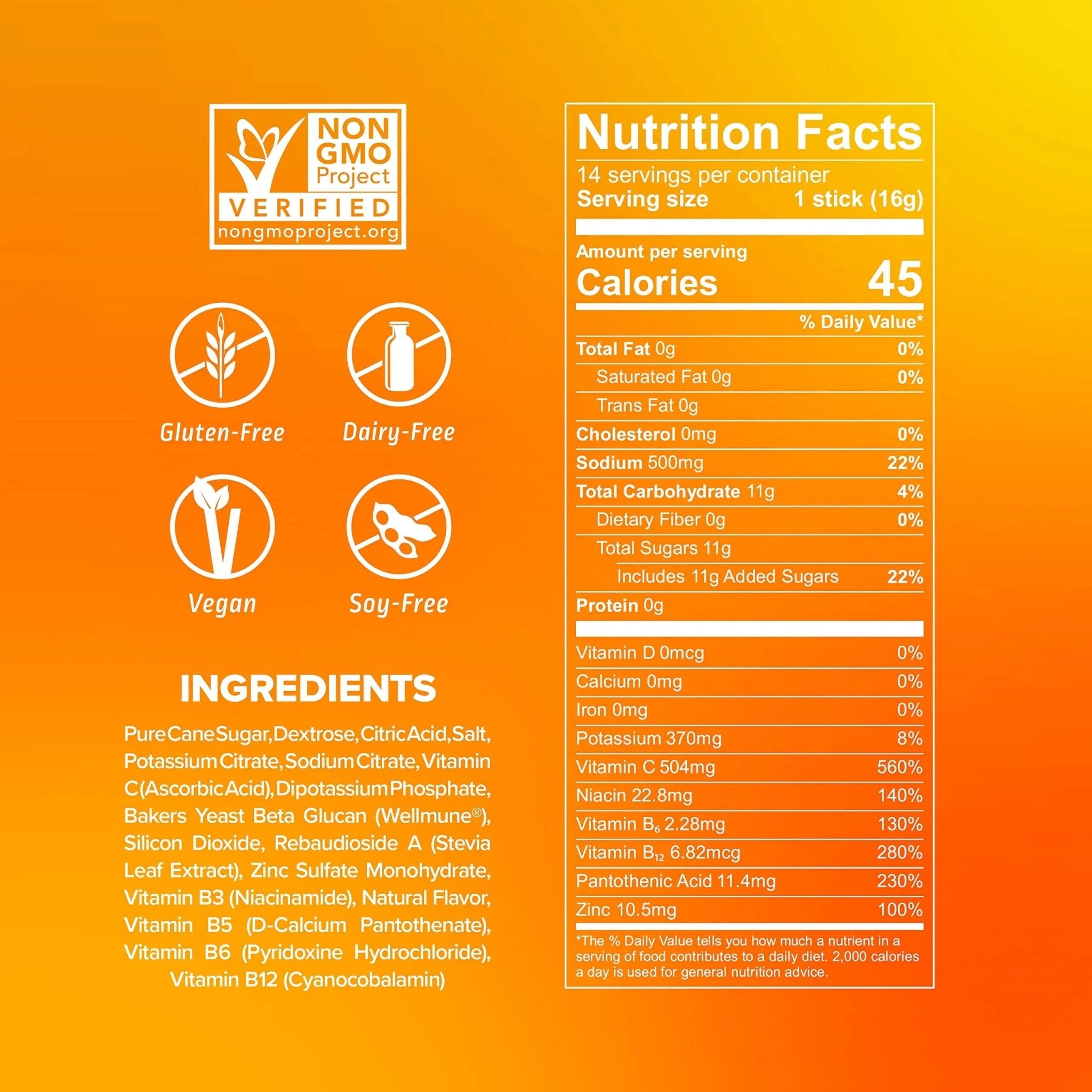 Liquid I.V. Hydration Multiplier + Immune Support - Tangerine - Hydration Powder - TrustMedUSA