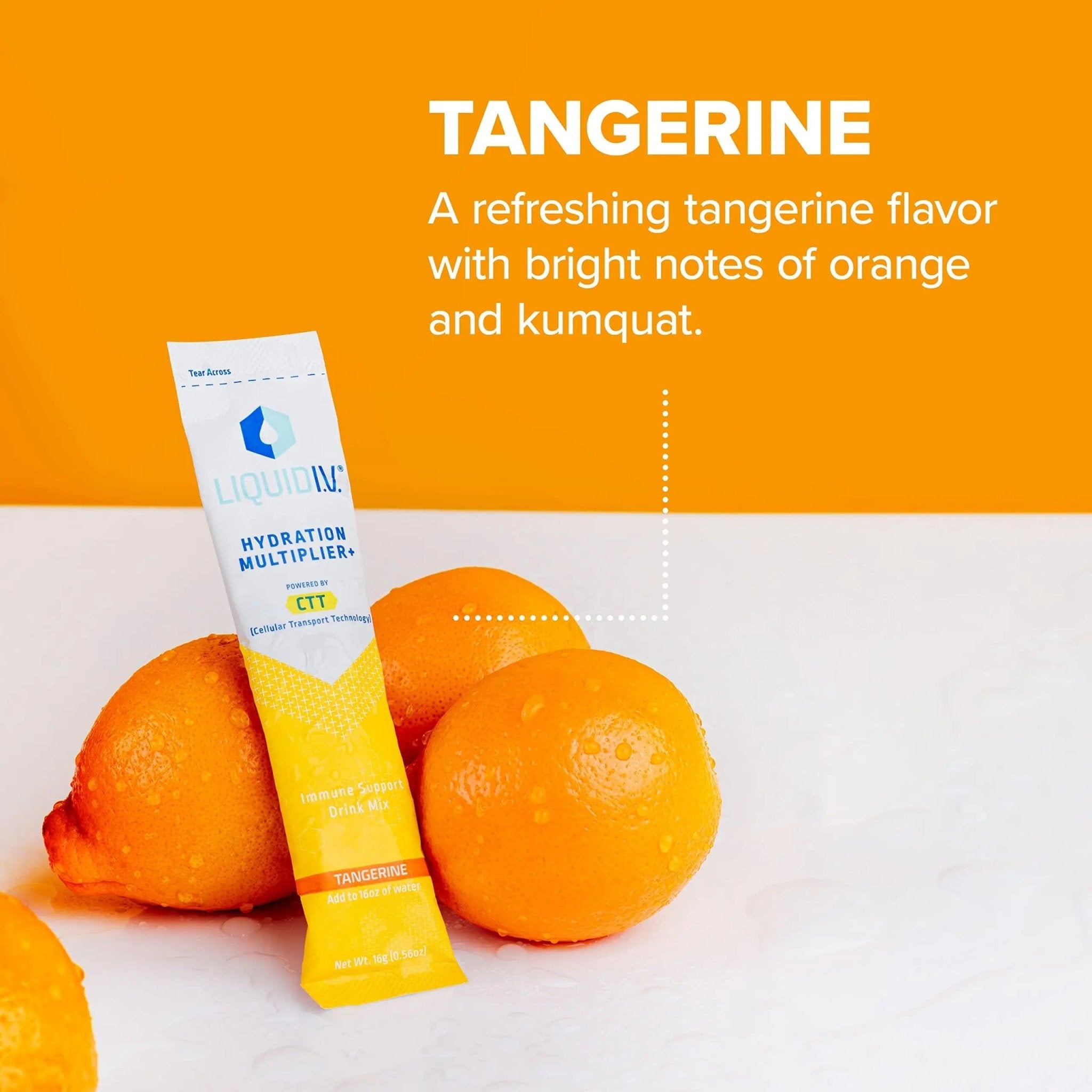 Liquid I.V. Hydration Multiplier + Immune Support - Tangerine - Hydration Powder - TrustMedUSA