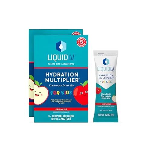 Liquid I.V. Hydration Multiplier Kids - Crisp Apple - Hydration Powder Packets | Electrolyte - TrustMedUSA