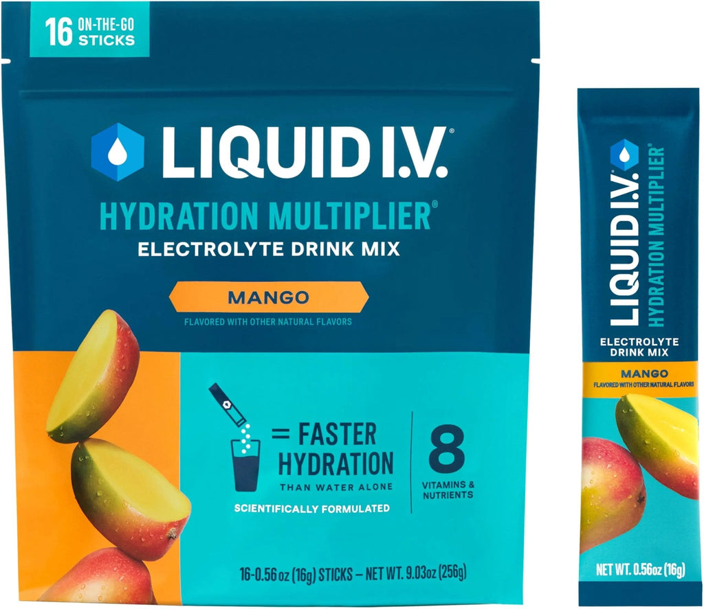 Liquid I.V.® Hydration Multiplier - Mango | Electrolyte Powder Drink Mix | 1 Pack (16 Servings) - TrustMedUSA