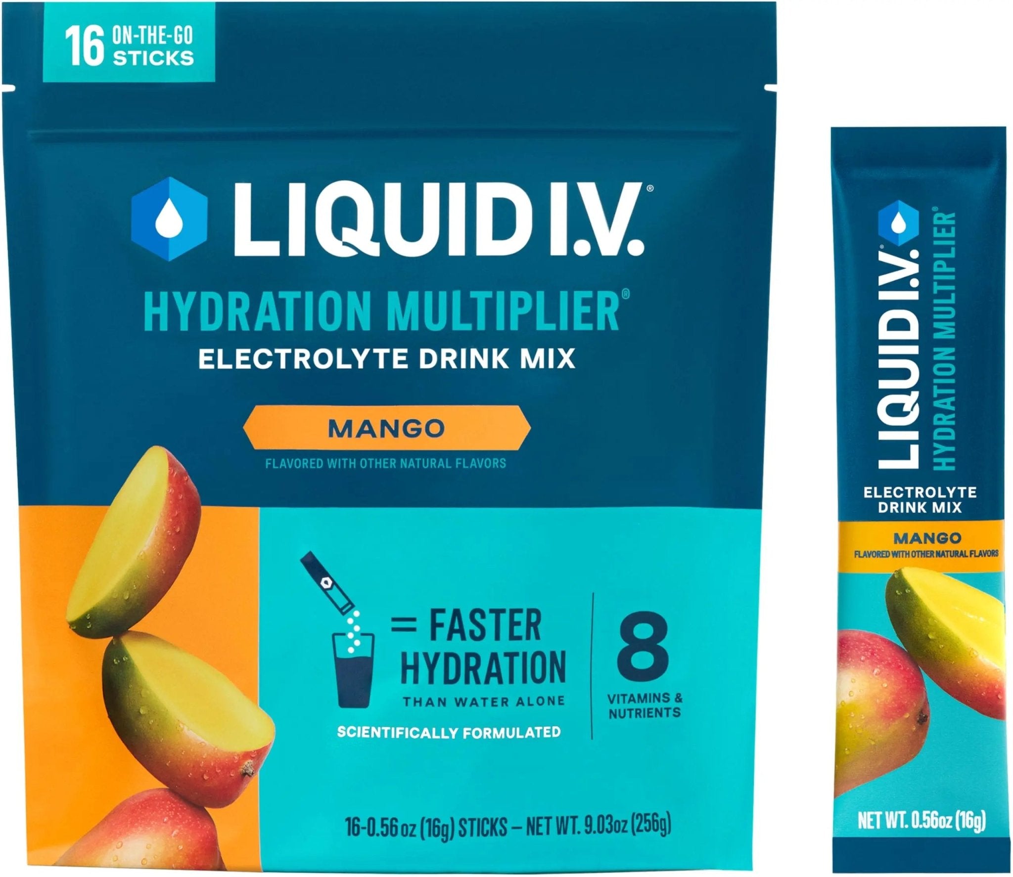 Liquid I.V.® Hydration Multiplier - Mango | Electrolyte Powder Drink Mix | 1 Pack (16 Servings) - TrustMedUSA