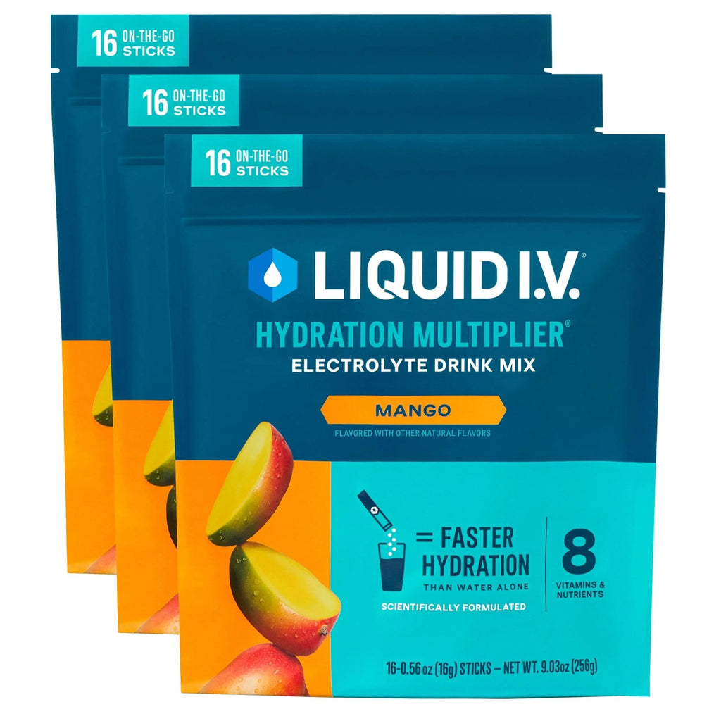 Liquid I.V.® Hydration Multiplier - Mango | Electrolyte Powder Drink Mix | 3 Pack (48 Servings) - TrustMedUSA