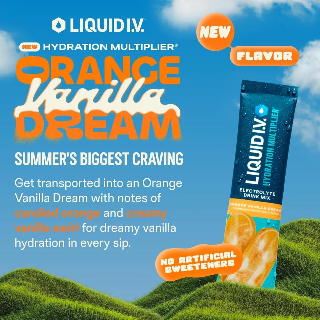 Liquid I.V.® Hydration Multiplier - Orange Vanilla Dream | Electrolyte Powder Drink Mix | 1 Pack (16 Servings) - TrustMedUSA
