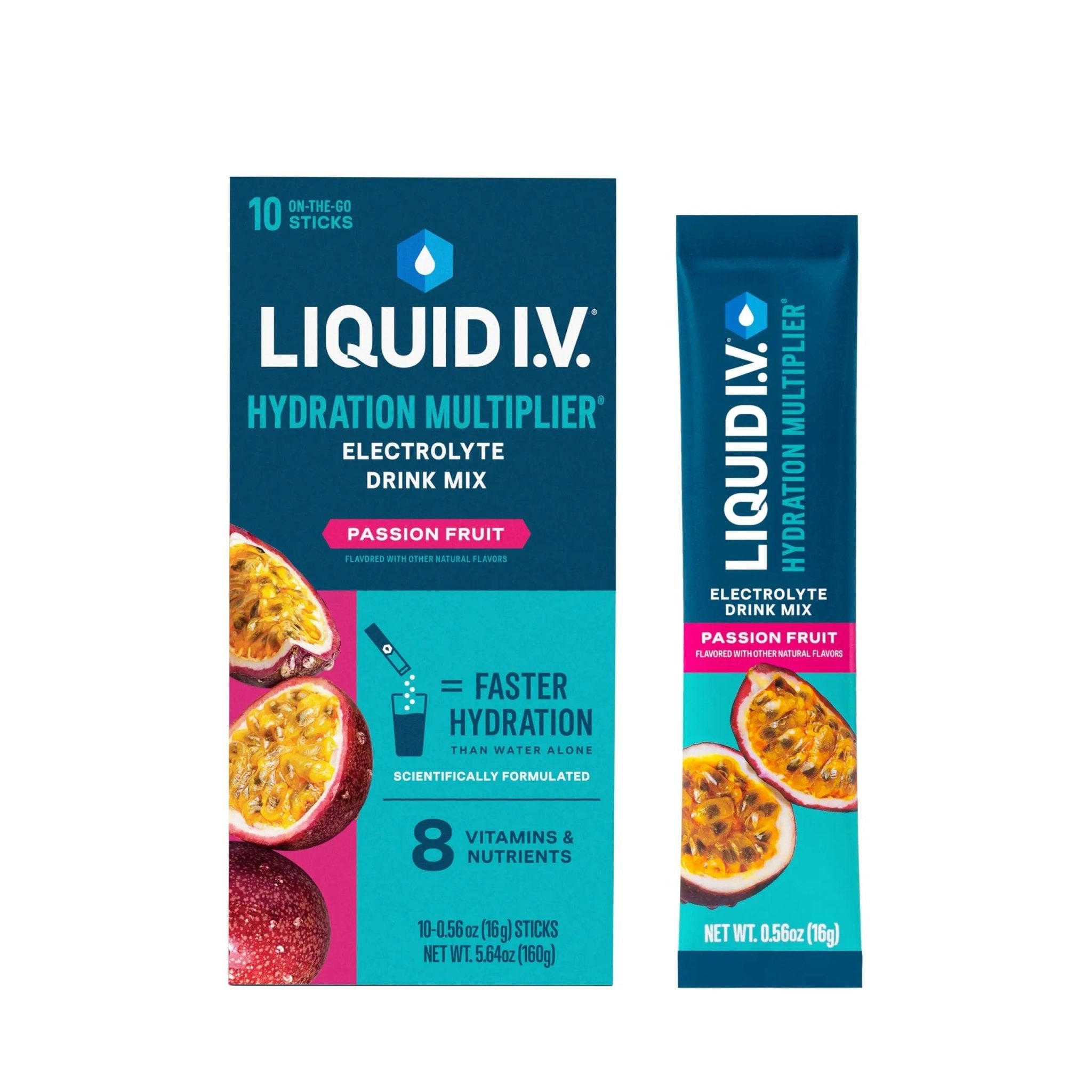 Liquid I.V.® Hydration Multiplier - Passion Fruit | Electrolyte Powder Drink Mix | 1 Pack (10 Servings) - TrustMedUSA