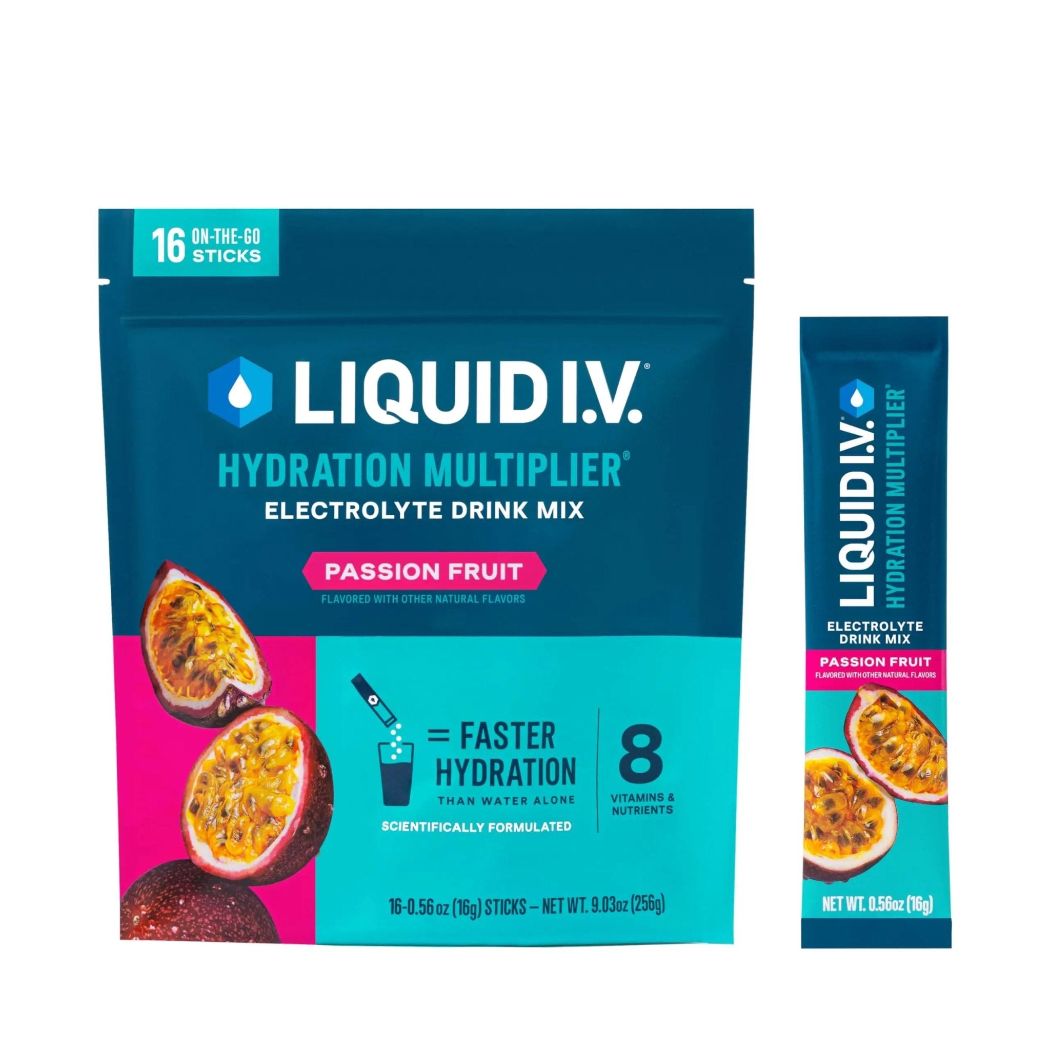Liquid I.V.® Hydration Multiplier - Passion Fruit | Electrolyte Powder Drink Mix | 1 Pack (16 Servings) - TrustMedUSA