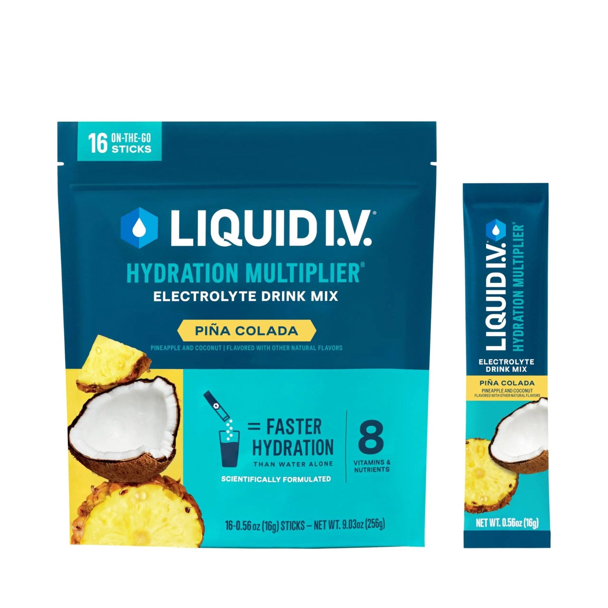 Liquid I.V.® Hydration Multiplier - Pina Colada | Electrolyte Powder Drink Mix | 1 Pack (16 Servings) - TrustMedUSA