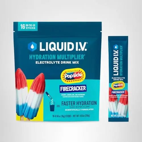 Liquid I.V.® Hydration Multiplier - Popsicle Firecracker | Electrolyte Powder Drink Mix | 1 Pack (16 Servings) - TrustMedUSA