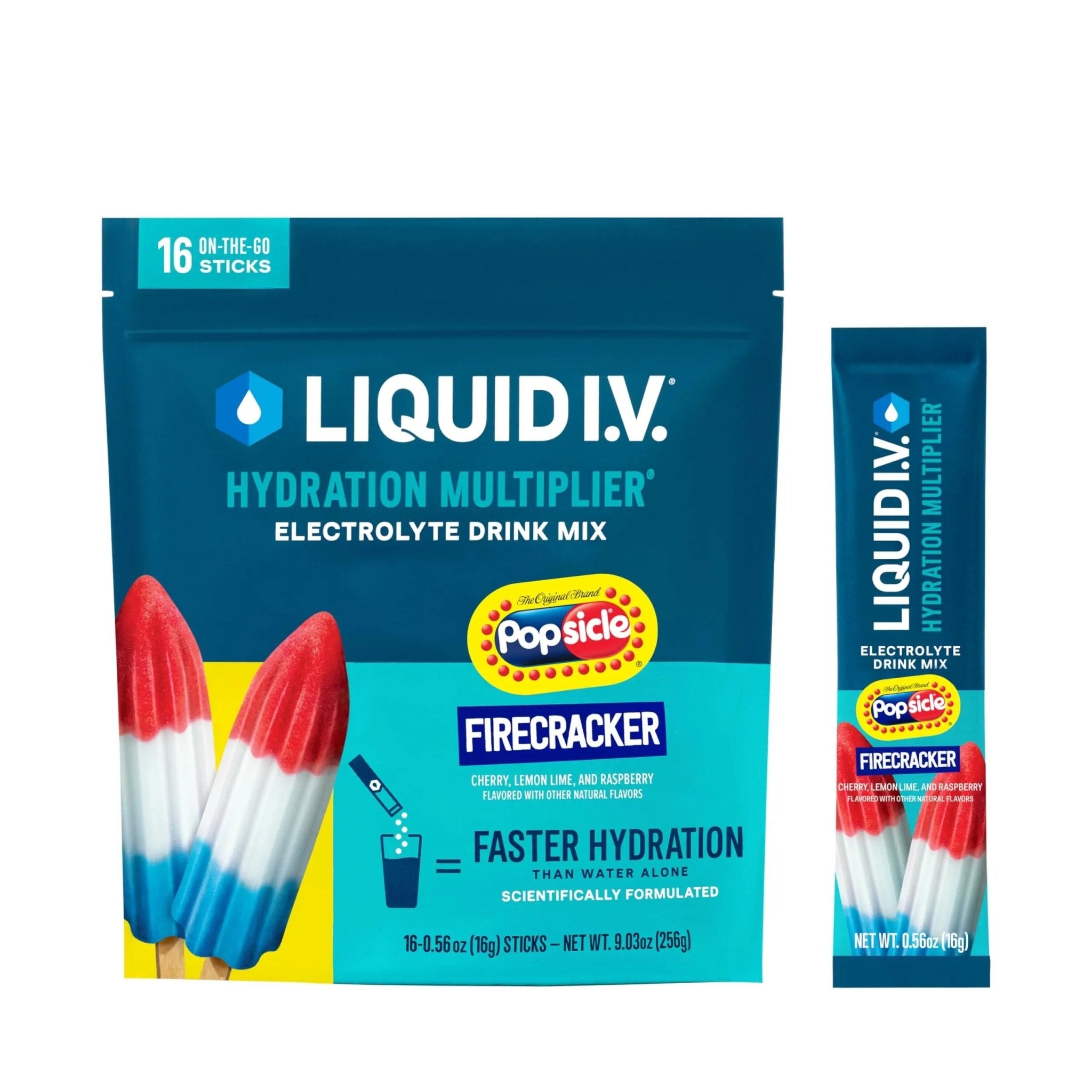 Liquid I.V.® Hydration Multiplier - Popsicle Firecracker | Electrolyte Powder Drink Mix | 1 Pack (16 Servings) - TrustMedUSA