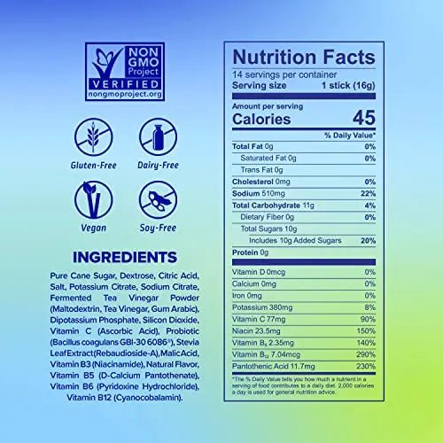 Liquid I.V. Hydration Multiplier + Probiotic Kombucha - Tart Green Apple - Hydration Powder - TrustMedUSA