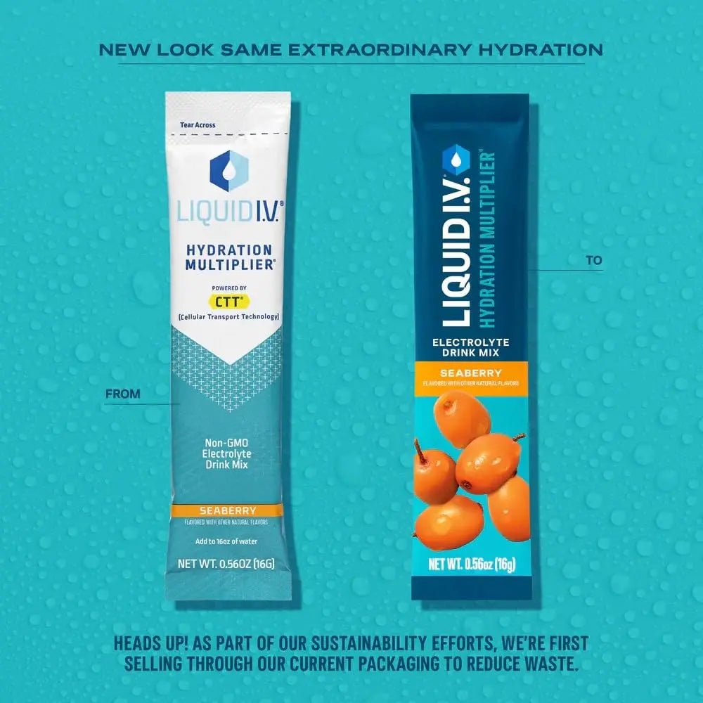 Liquid I.V.® Hydration Multiplier - Seaberry | Electrolyte Powder Drink Mix | 1 Pack (16 Servings) - TrustMedUSA
