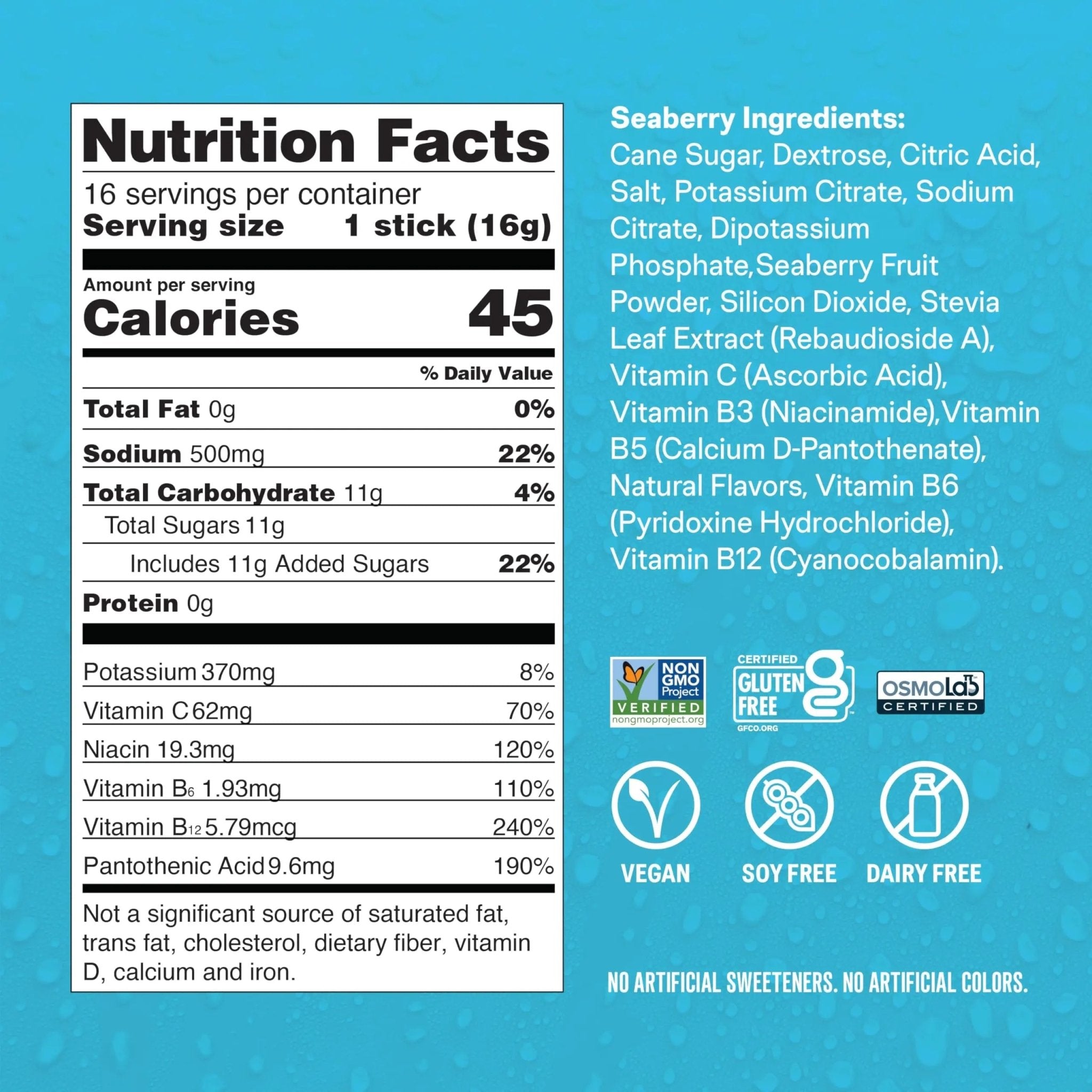 Liquid I.V.® Hydration Multiplier - Seaberry | Electrolyte Powder Drink Mix | 1 Pack (16 Servings) - TrustMedUSA