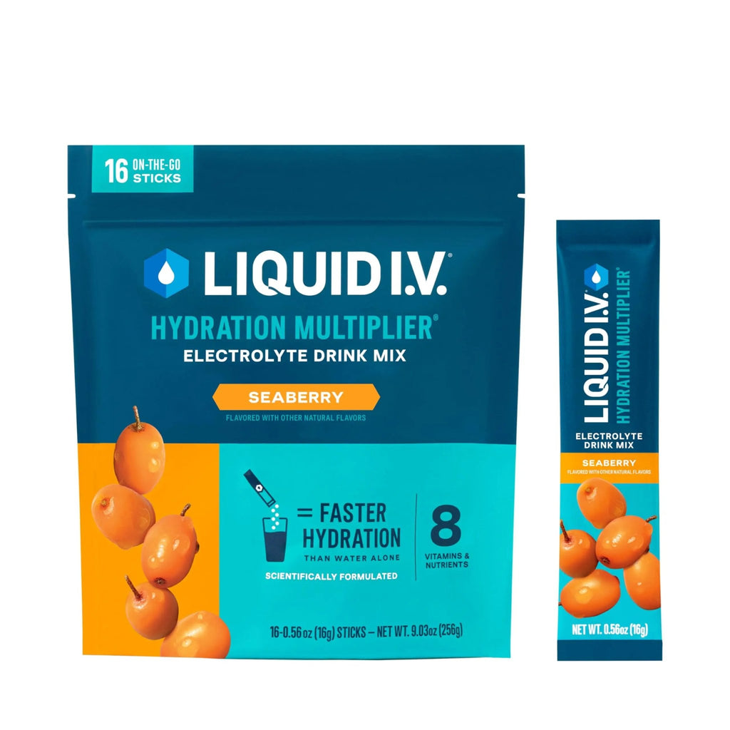 Liquid I.V.® Hydration Multiplier - Seaberry | Electrolyte Powder Drink Mix | 1 Pack (16 Servings) - TrustMedUSA