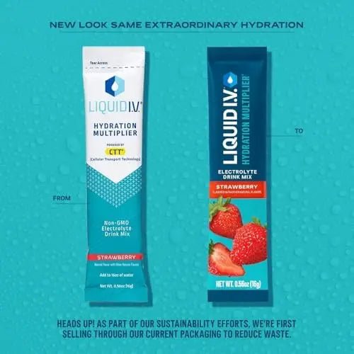 Liquid I.V.® Hydration Multiplier - Strawberry | Electrolyte Powder Drink Mix | 1 Pack (16 Servings) - TrustMedUSA