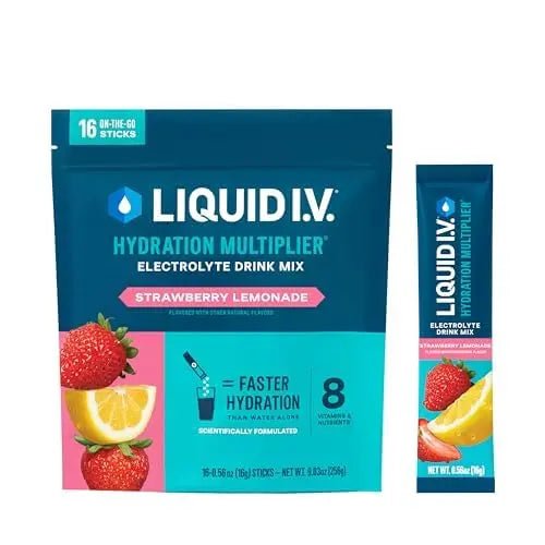 Liquid I.V.® Hydration Multiplier - Strawberry Lemonade | Electrolyte Powder Drink Mix | 1 Pack (16 Servings) - TrustMedUSA