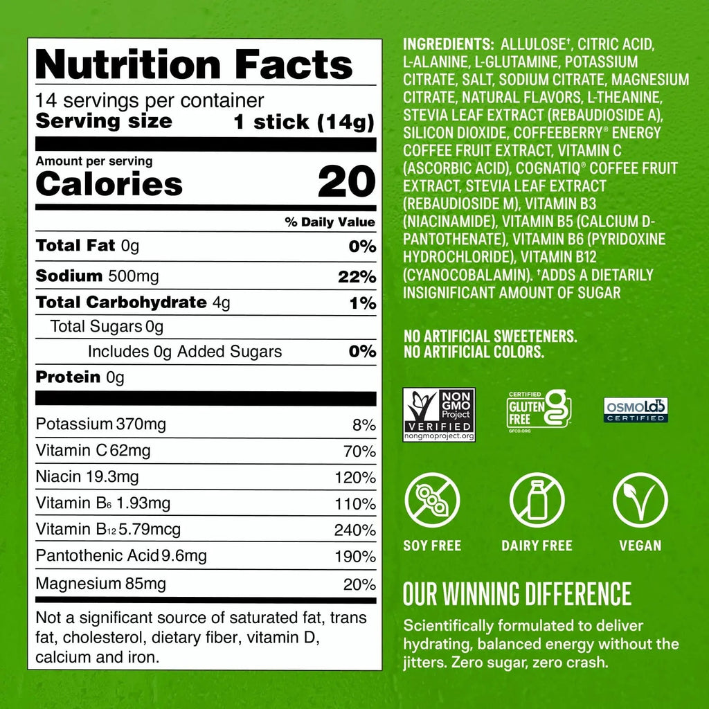 Liquid I.V.® Hydration Multiplier Sugar-Free + Energy - Blackberry Lemonade | Electrolyte Powder Drink Mix | 1 Pack (14 Servings) - TrustMedUSA