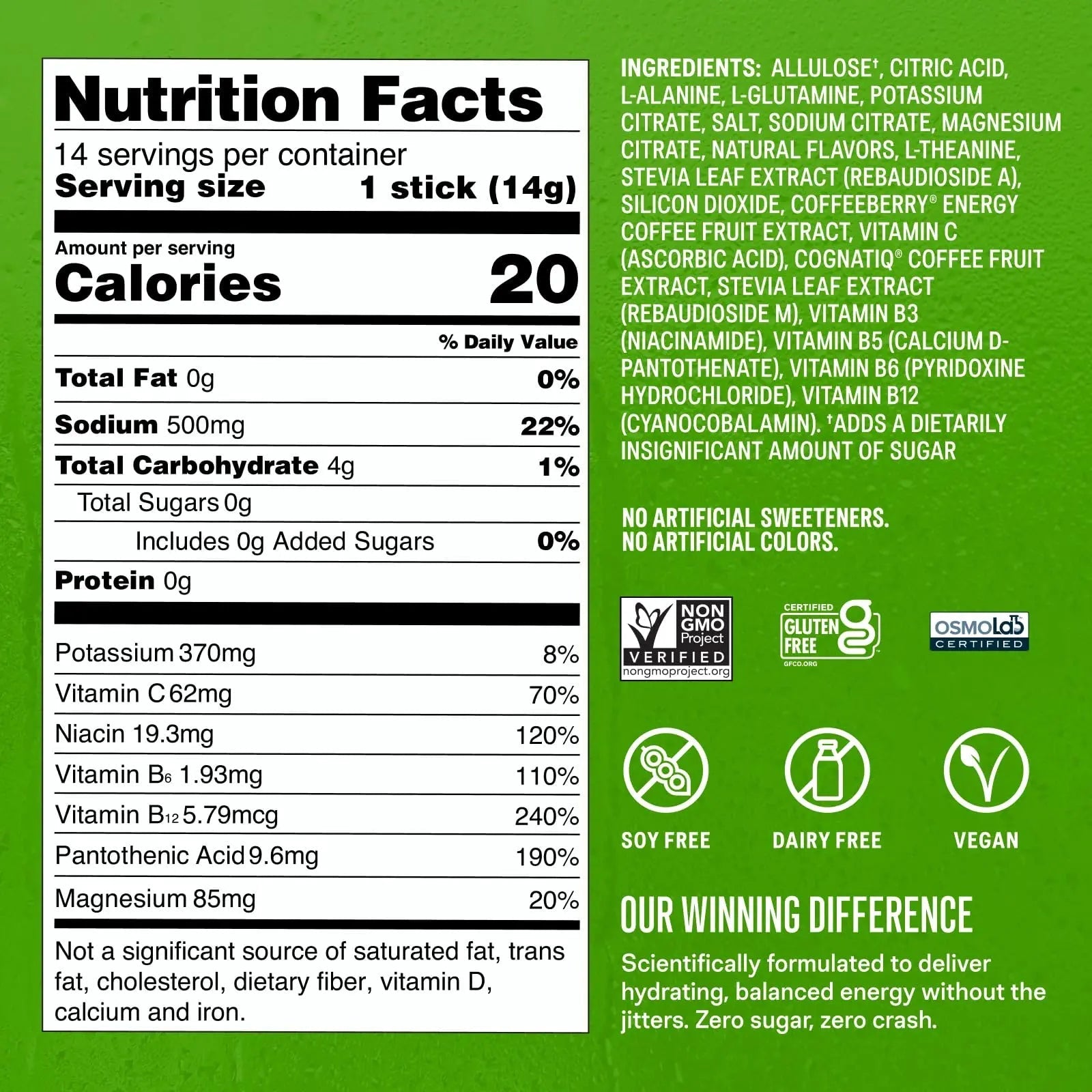 Liquid I.V.® Hydration Multiplier Sugar-Free + Energy - Blackberry Lemonade | Electrolyte Powder Drink Mix | 1 Pack (14 Servings) - TrustMedUSA