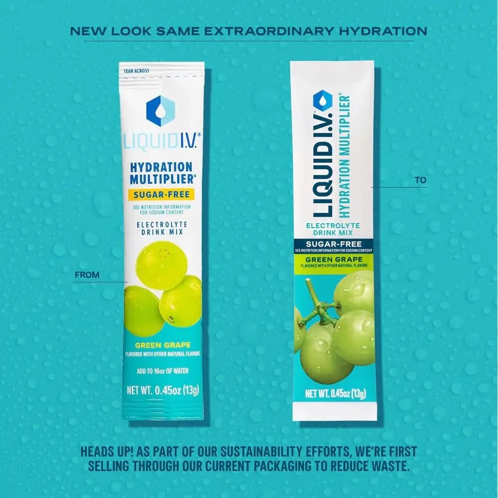 Liquid I.V.® Hydration Multiplier Sugar-Free - Green Grape | Electrolyte Powder Drink Mix | 1 Pack (14 Servings) - TrustMedUSA