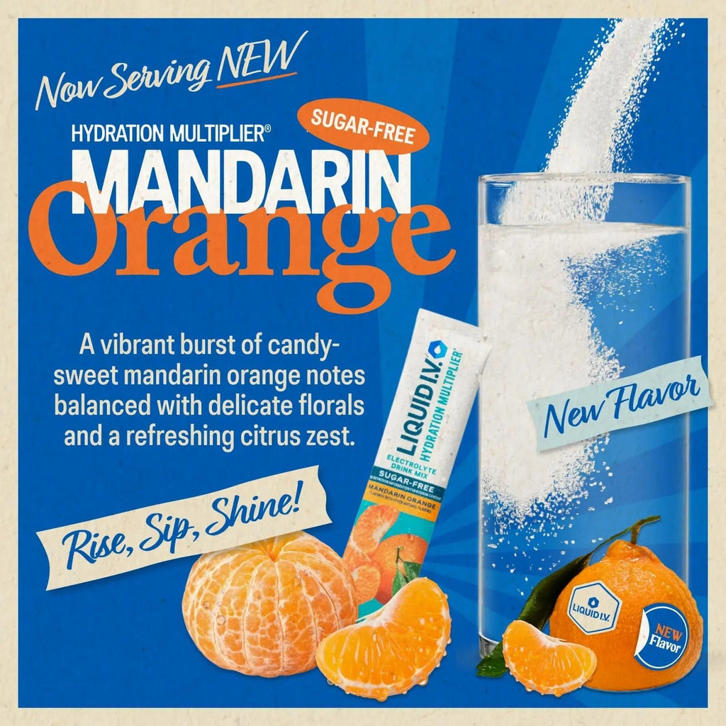 Liquid I.V.® Hydration Multiplier Sugar Free - Mandarin Orange | Electrolyte Powder Drink Mix | 1 Pack (14 Servings) - TrustMedUSA