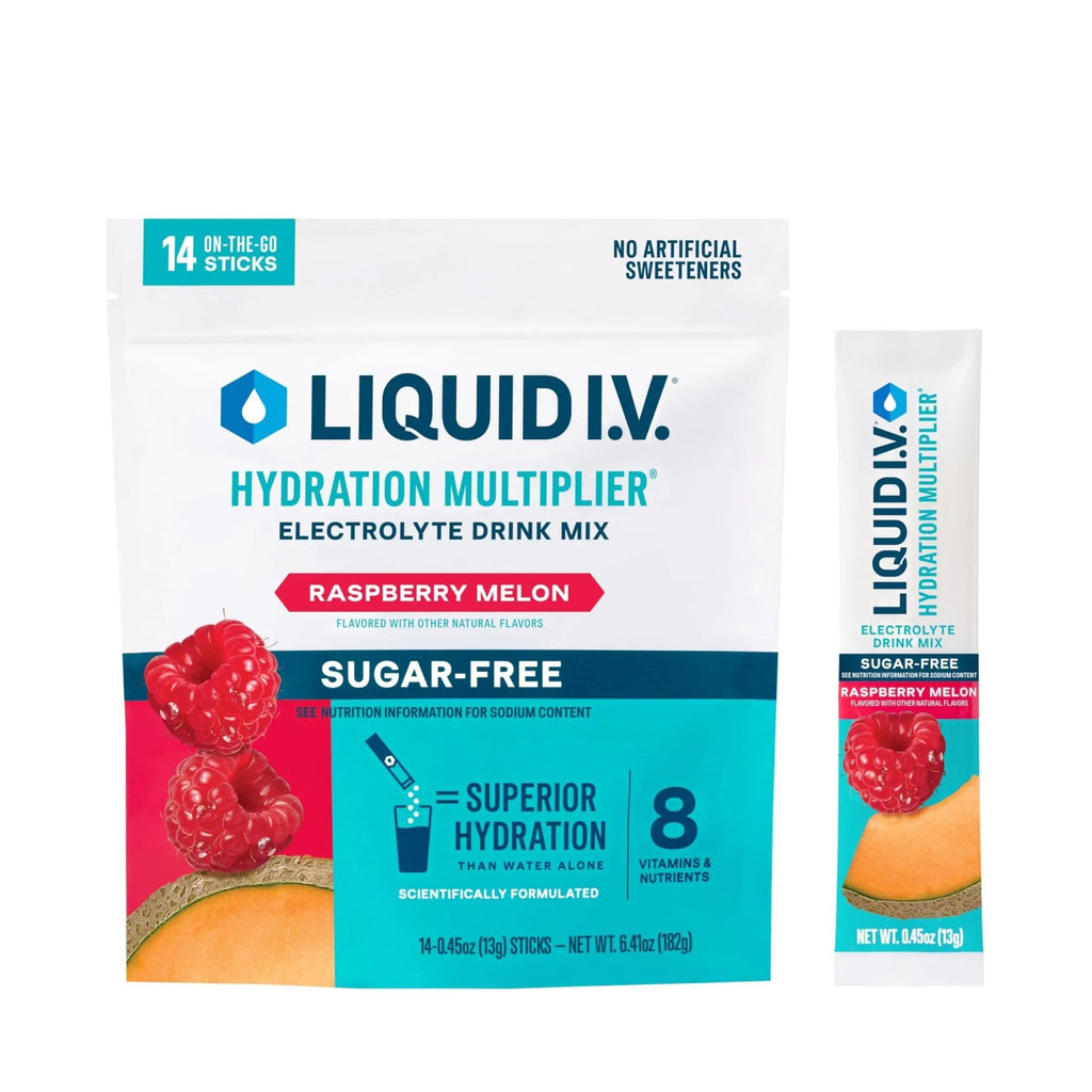 Liquid I.V.® Hydration Multiplier Sugar-Free - Raspberry Melon | Electrolyte Powder Drink Mix | 1 Pack (14 Servings) - TrustMedUSA