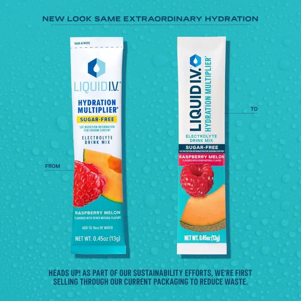 Liquid I.V.® Hydration Multiplier Sugar-Free - Raspberry Melon | Electrolyte Powder Drink Mix | 3 Pack (42 Servings) - TrustMedUSA