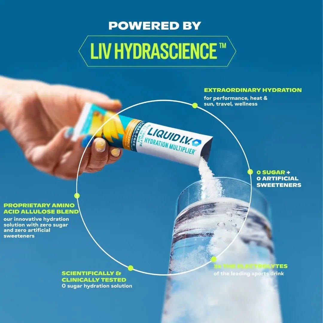 Liquid I.V.® Hydration Multiplier Sugar-Free - White Peach | Electrolyte Powder Drink Mix | 1 Pack (14 Servings) - TrustMedUSA