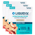 Liquid I.V.® Hydration Multiplier® Sugar-Free - White Peach - Hydration Powder Packets | Electrolyte Powder Drink Mix | Convenient Single-Serving Sticks | Non-GMO | 14 Servings (Pack of 3) - TrustMedUSA