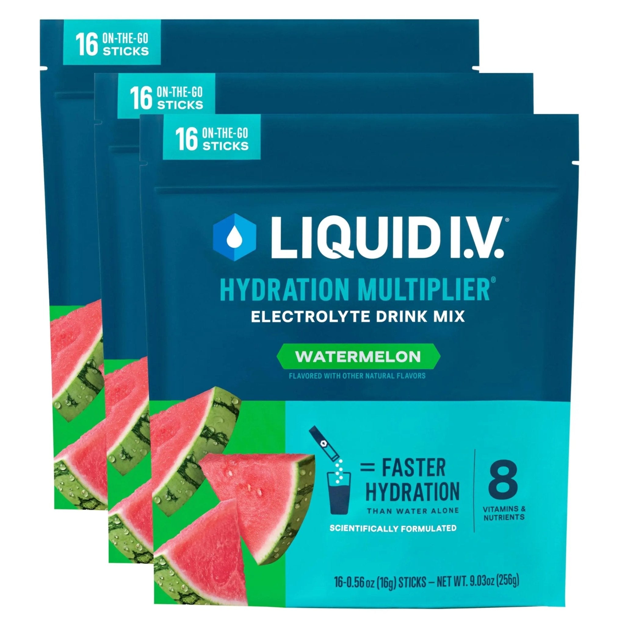 Liquid I.V.® Hydration Multiplier - Watermelon | Electrolyte Powder Drink Mix | 3 Pack (48 Servings) - TrustMedUSA