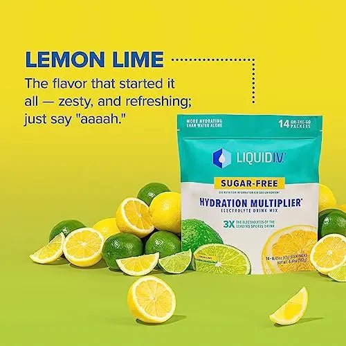 Liquid I.V. Sugar-Free Hydration Multiplier - Lemon Lime – Sugar-Free Hydration Powder - TrustMedUSA