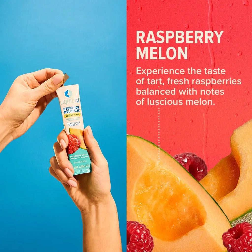 Liquid I.V. Sugar-Free Hydration Multiplier - Raspberry Melon – Hydration Powder Packets - TrustMedUSA