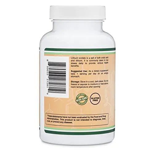 Lithium Orotate 5mg, 210 Capsules (Third Party Tested, Made in The USA - TrustMedUSA