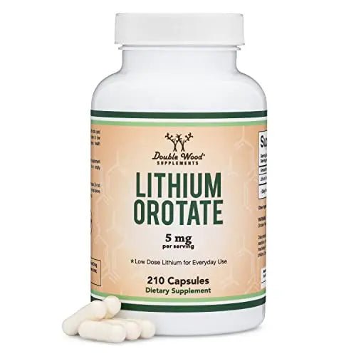 Lithium Orotate 5mg, 210 Capsules (Third Party Tested, Made in The USA - TrustMedUSA