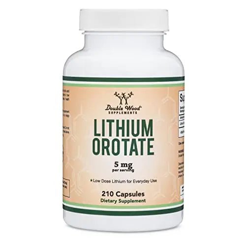 Lithium Orotate 5mg, 210 Capsules (Third Party Tested, Made in The USA - TrustMedUSA