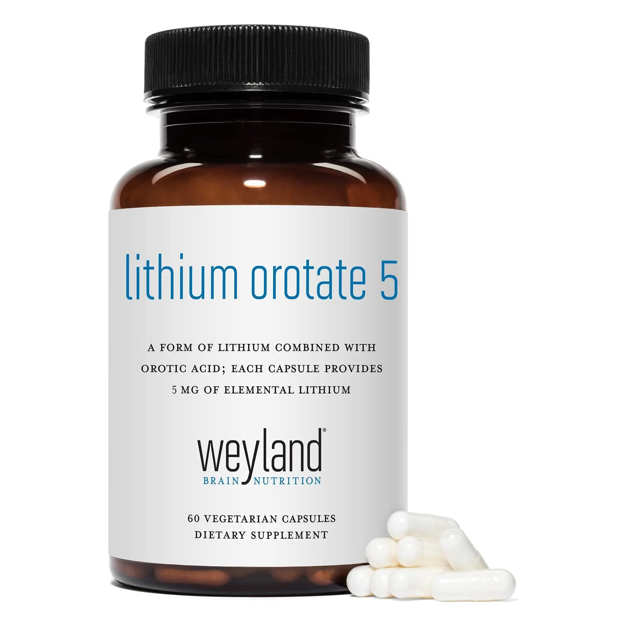 Lithium Orotate - 5mg of Elemental Lithium per Vegetarian Capsule - TrustMedUSA