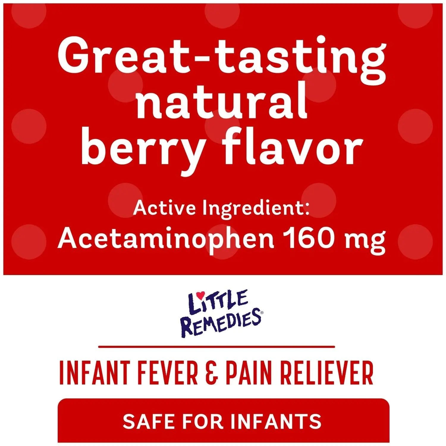 Little Remedies Infant Fever & Pain Reliever with Acetaminophen, Baby Medicine with No Artificial Sweeteners, Flavors or Dyes, Natural Berry Flavor, 2 Fl Oz, Pack of 2 - TrustMedUSA