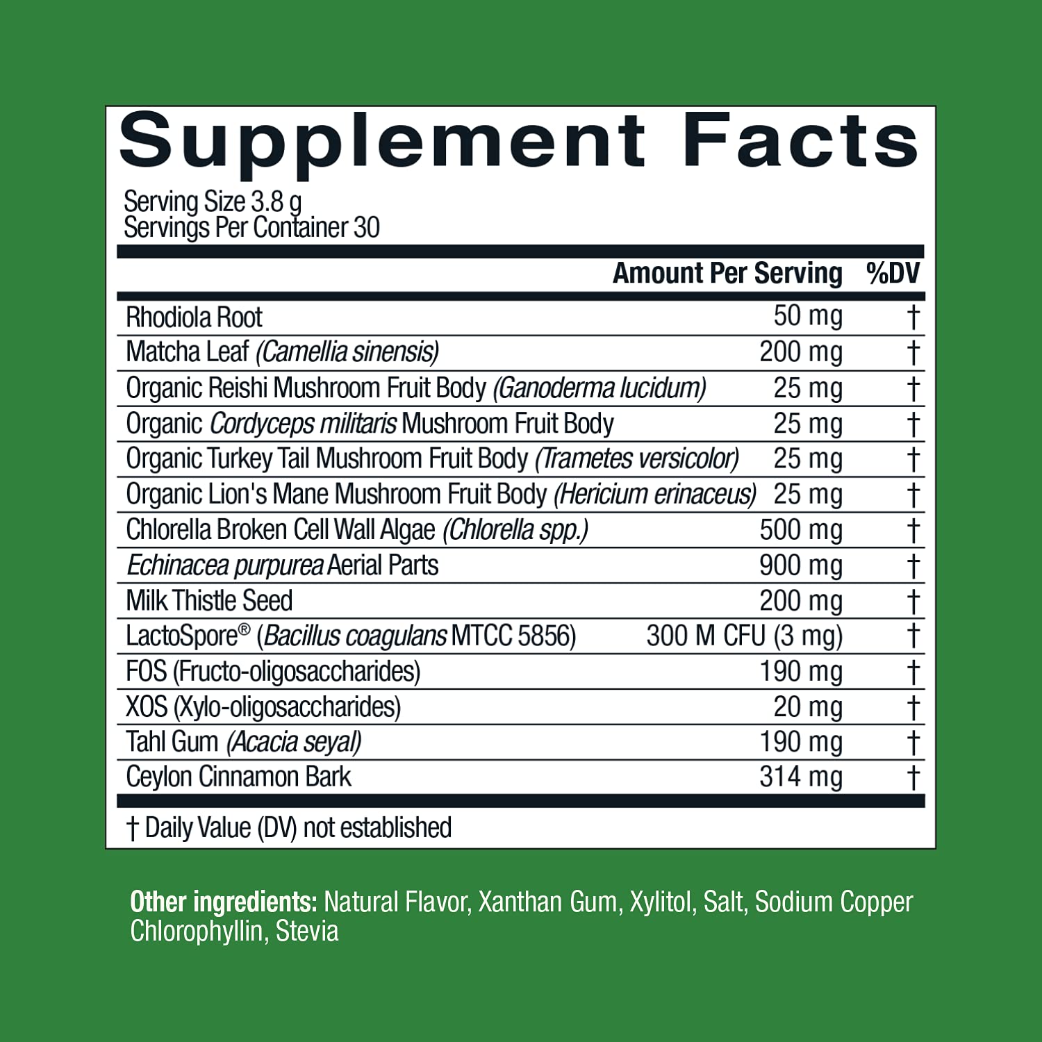 Live Conscious Beyond Greens Concentrated Superfood Powder - Matcha Flavor w/Chlorella, Echinacea, Probiotics for Immune Support & Energy - 30 Servings (2-Pack) - TrustMedUSA