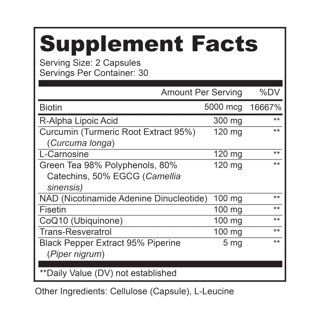 LIVELY VITAMIN CO. Perfect Ten - Anti-Aging & Antioxidant Supplement - Biotin & Lipoic Acid - Healthy Hair, Skin, Nails - Energy Boost - Sharper Brain Function - Stronger Immunity - 60 Capsules - TrustMedUSA
