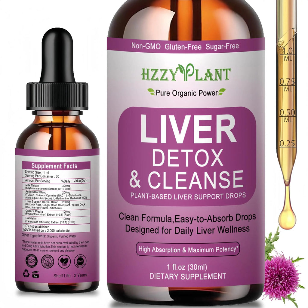 Liver Cleanse Detox & Repair Drops - Liquid Liver Support Tincture with Milk Thistle, Dandelion, Artichoke, TUDCA, NAC, Chanca Piedra - 15-in-1 Advanced Liver Detox Health Supplement - Vegan, Non-GMO - TrustMedUSA