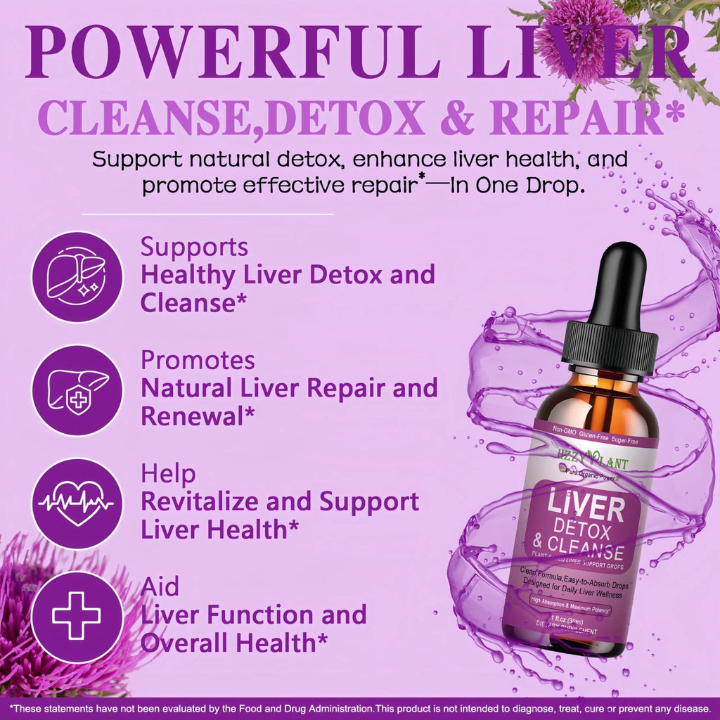 Liver Cleanse Detox & Repair Drops - Liquid Liver Support Tincture with Milk Thistle, Dandelion, Artichoke, TUDCA, NAC, Chanca Piedra - 15-in-1 Advanced Liver Detox Health Supplement - Vegan, Non-GMO - TrustMedUSA