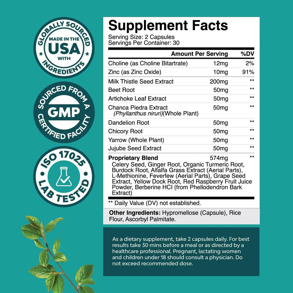 Liver Cleanse Detox & Repair Formula - Herbal Liver Support Supplement - TrustMedUSA