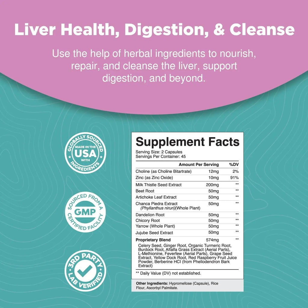 Liver Cleanse Detox & Repair Formula - Herbal Liver Support Supplement - TrustMedUSA