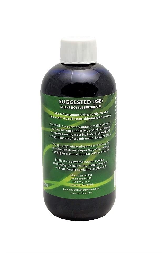 Living Foods USA ZeoHeal - Humic and Fulvic Acid Mineral Supplement 8 Fluid Ounce (2-Pack) - TrustMedUSA
