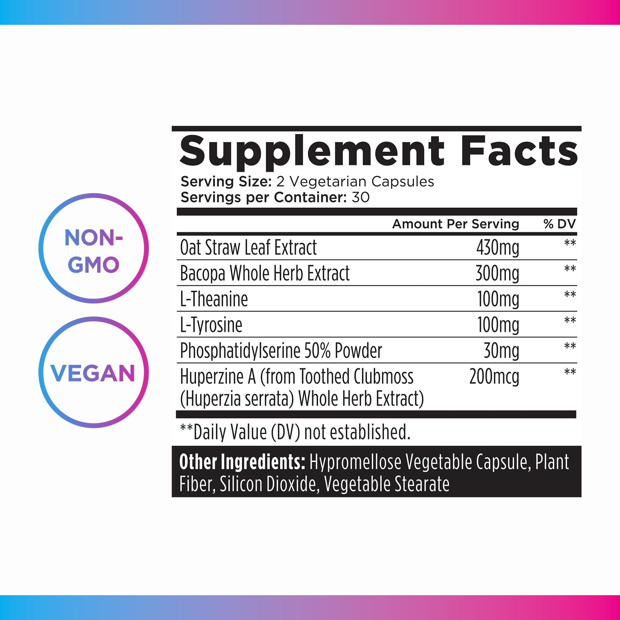 Livingood Daily Brain Supplements for Memory & Focus, Nootropic Pills with Bacopa, L Theanine, L Tyrosine, Amino Acids & More, Cognitive Support for Men & Women, Vegan, Gluten Free, 60 Capsules - TrustMedUSA