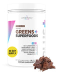 Livingood Daily Greens & Superfood Powder, Super Greens for Gut Health, Green Juice Powder with Spirulina, Chlorella, and Digestive Enzymes, Probiotics for Digestive Support, Chocolate, 30 Servings - TrustMedUSA