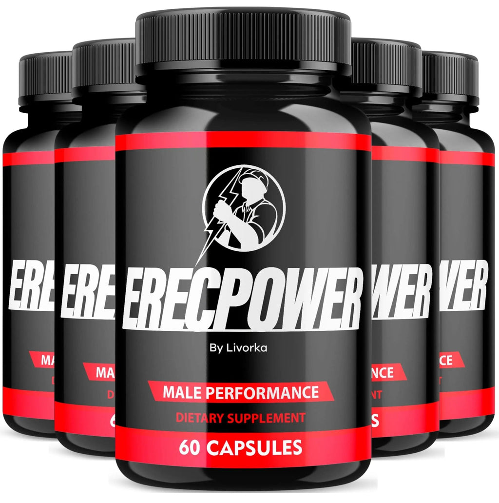 LIVORKA Erecpower Multivitamin Male Performance Capsules for Mens Health, Advanced Formula - 300 Capsules (5 Month Supply) - Pack of 5 - TrustMedUSA