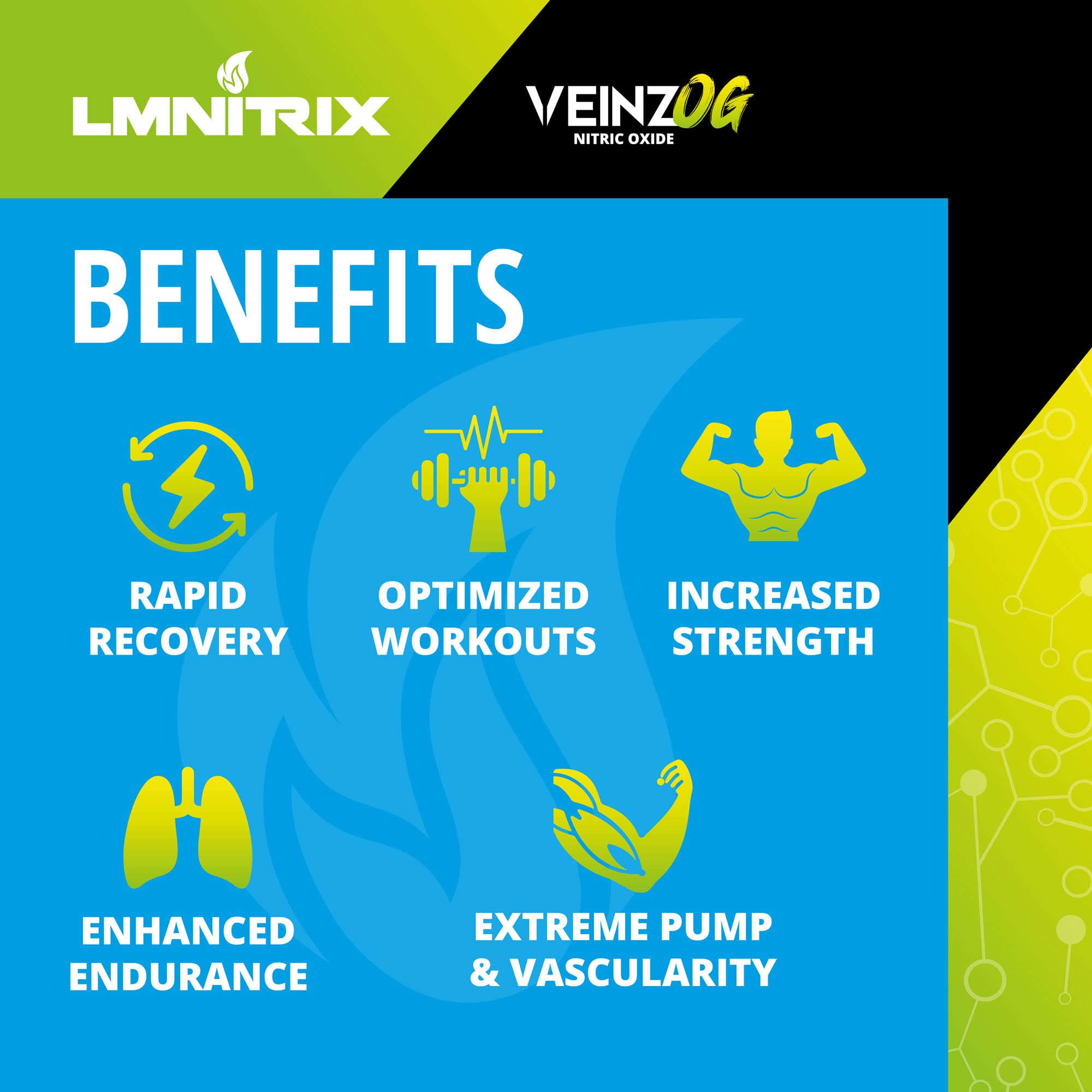 LMNITRIX VEINZ OG Nitric Oxide Booster Pills with Yohimbe Pump Supplement N.O. Mens - TrustMedUSA