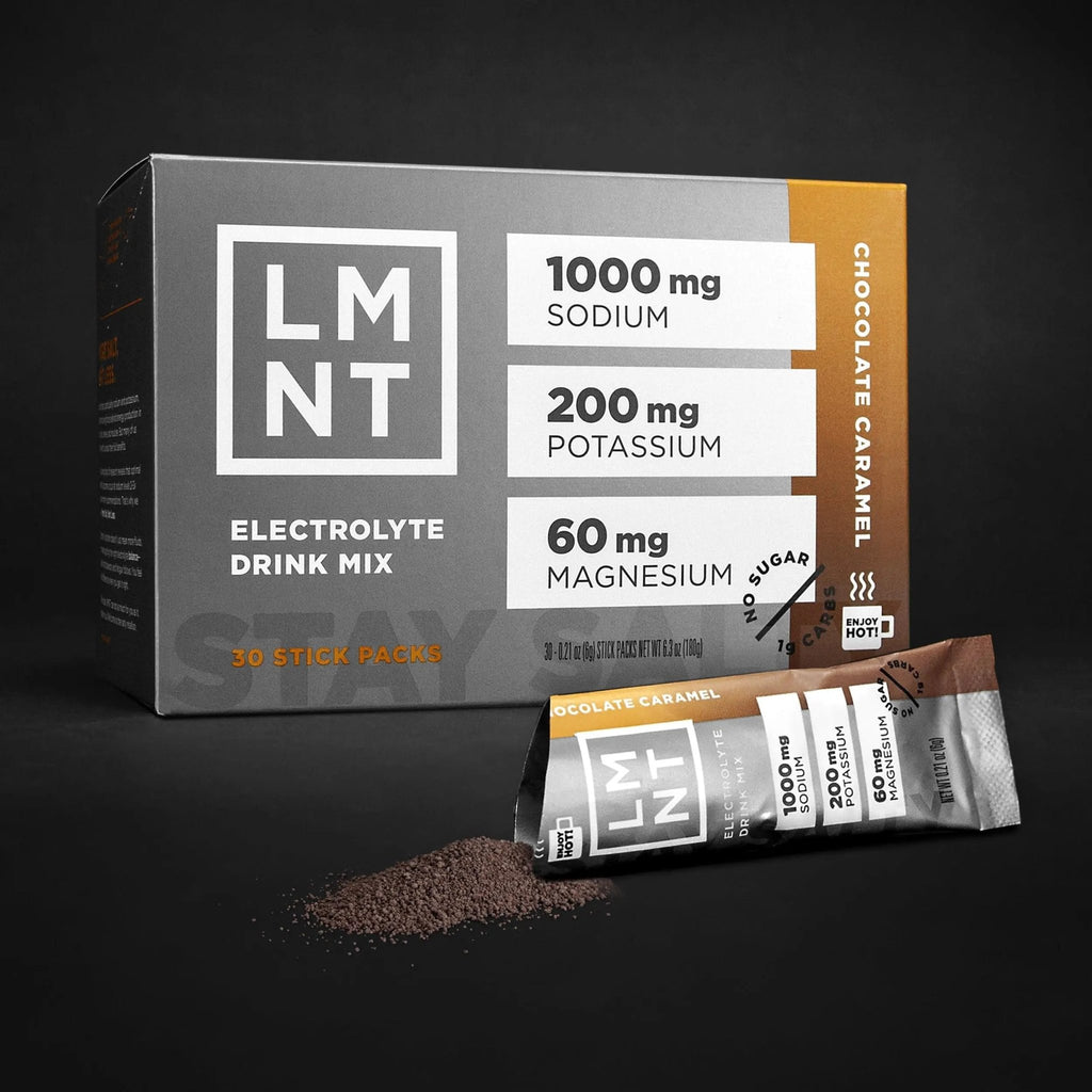 LMNT Hot Chocolate and Coffee Mixer - Chocolate Caramel Salt Electrolytes | No Sugar - TrustMedUSA