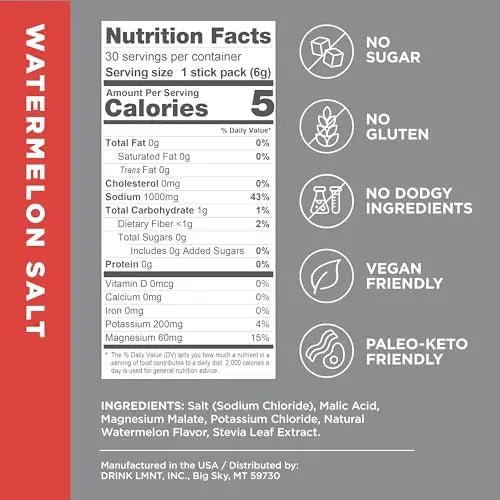 LMNT Keto Electrolyte Powder Packets | Paleo Hydration Powder | No Sugar, No Artificial - TrustMedUSA