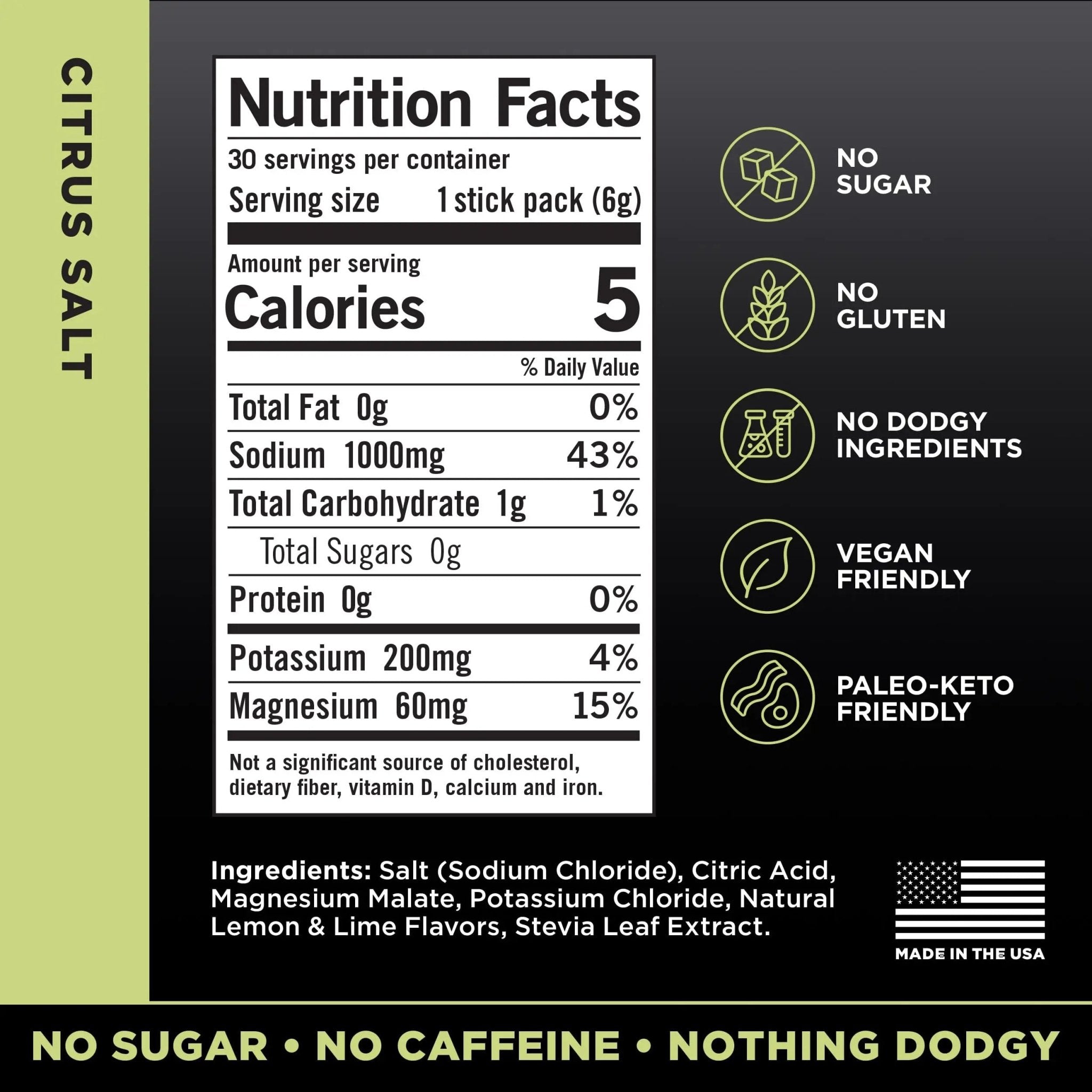 LMNT Zero Sugar Electrolytes - Citrus Salt | Drink Mix | 30-Count - TrustMedUSA